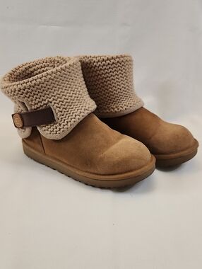 Ugg Brown Knit Cuff Boots